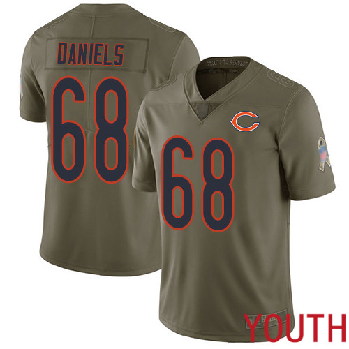 Chicago Bears Limited Olive Youth James Daniels Jersey NFL Football #68 2017 Salute to Service->chicago bears->NFL Jersey